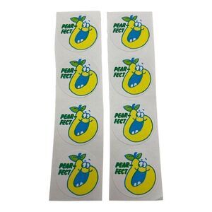 Vintage Scratch n Sniff  8 Stickers Pear-fect Pear Stinky Sticker